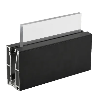 Aluminum Glass U Channel with Light Strip Slot for Outdoor Veranda / Balcony / Garden Easy Installation