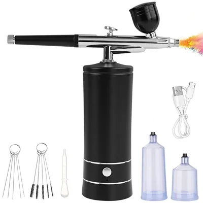 New Arrival Rechargeable Cordless Airbrush Compressor Kit Auto Handheld Paint Airbrush Gun for Barber Nail Art Makeup