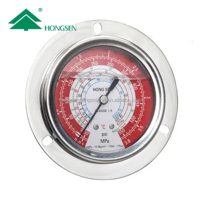 Axial Pressure Gauge for Machine 1/4SAE R22 R404A R134a R407C R404A Pressure
