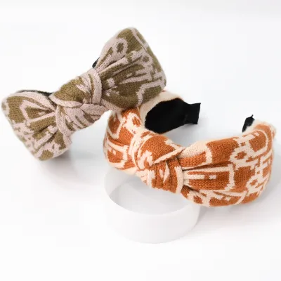 Fashion Headband  Autumn and Winter Headband Hair Accessories for Women Head Wear Cross Knot Knot  Headband