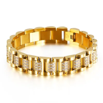 European and American Stainless Steel Bracelet, Diamond Titanium Steel Bracelet