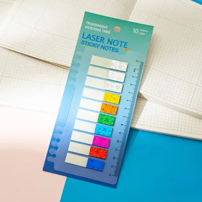 PET Waterproof Sticky Book Annotation Tabs Writable File Tabs Flags Page Markers Sticky Index Tabs for Office Supplies