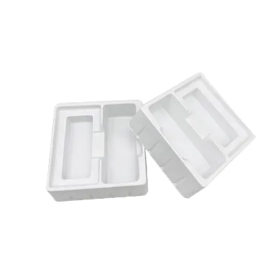 White Custom Clamshell Blister Tray Disposable PS PVC PET Plastic Thermoformed for Cosmetics Sushi Chocolate for Single Use