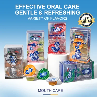 UUKKG Coconut Blueberry Jelly Mouth Rinse Cups 15ml*10 Anti Disposable Mini Oral Cleanser Camping Dating Oral Supplies Bulk OEM