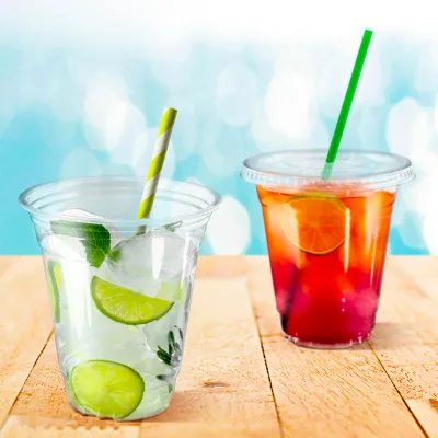 9/12/16/32 oz Clear Transparent Plastic Cup Custom Printed Logo Boba Milktea Cups Fruit Tea Drinking Juice Cups With Lid