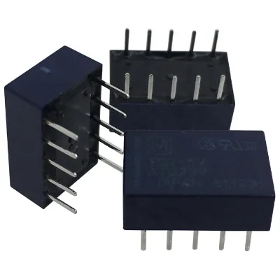 TQ Series Low Profile 1 A DPDT 5 VDC PC Board Through Hole 10pins 2A Signal Relay TQ2-5V TQ2-12V TQ2-24V