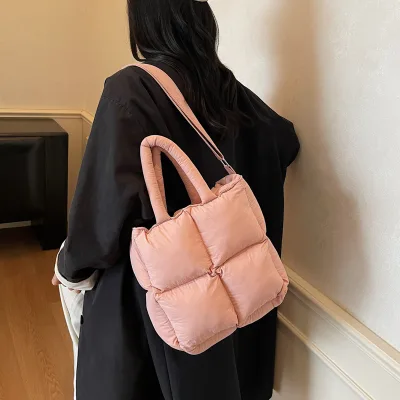 New Style Handheld Bag Fashionable Handbag Small Square Bag Quilted Checkered Single Shoulder Crossbody Bag