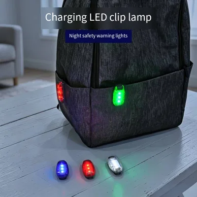 LED USB Rechargeable Plastic Fashion Warning Safety Clip Light for Running Jogging-New Arrivals