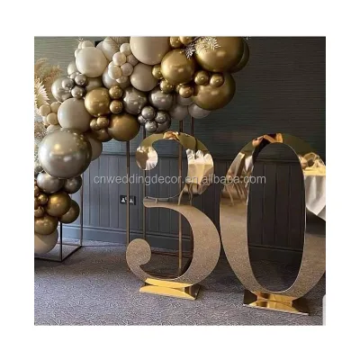 Large Gold Acrylic Numbers Cheap Giant Number 09 Diy Acrylic Numbers for Wedding Party