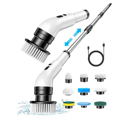 9 in 1 Auto Electric Cleaning Brush Multi-functional Home Bathroom Tub Tile Floor Cleaning Brushes for Household
