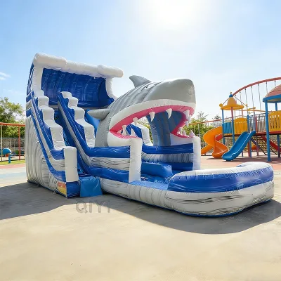 Amusement Park Water Slides Shark Custom Inflatable Water Slide Giant Inflatable Water Slide for Adult