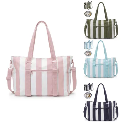 For Large Nylon Casual Tote Bag for Women Oversize for Travel/Swim Pool/Summer | 3-Ways to Carry