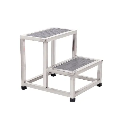 Quality Choice Stainless Steel Medical Single or Double Layers Foot Step Stool With Rubber Surface