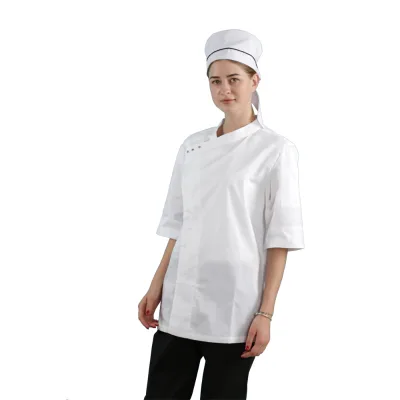 Professional Chef Uniform Vented Air Mesh  Cook Coat Tops Chef Coat  for Men and Women