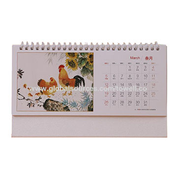 Desktop calendar, new 2019 English version, can print your logo, suitable for overseas customer