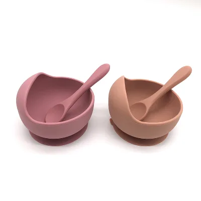 2022 Custom Logo Portable Baby Food Warmer Bowl Smart USB Snack Heating Silicon Material in Yellow Blue Baby's Healthy Dining