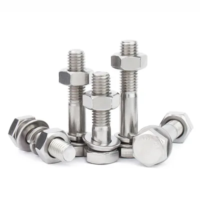 M6 M8 M10 Class 10.9 12.9 Custom Stainless Steel UNC Thread Hexagon Nut Bolts Hex Head Allen Flush Bolt Nut Manufacturers Fasten