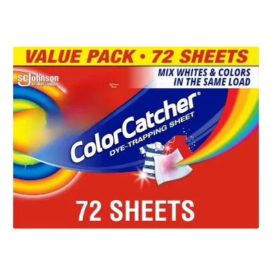 Disposable Anti-Color Run Sheets 72 Sheets Super Absorbent Laundry Dye Trapping Sheets No Color Bleeding
