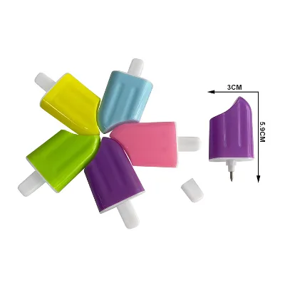 Wholesale Safe Ice Cream Pen Small Toys for Kids Learning Stationery Toys Creative Popsicle Shape Writing Pens Bulk Novelty Gift