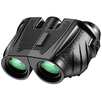 Little Porro Binoculars 12x25 High Magnification Multi-Coated Rubber Low-Light  Compact Pocket Glasses