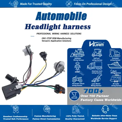 15950809 Headlight Headlamp Socket Wiring Harness Fit for 2007-2014 Chevy Tahoe Suburban Avalanche GM SUV Replace
