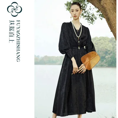 Jacquard Fabric Traditional Chinese New Style Dress Professional Original Factory Production