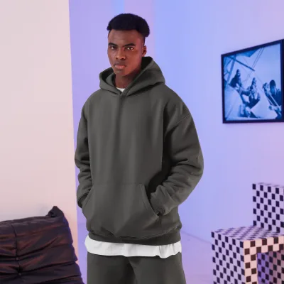Men's Eco-friendly Hoodies Sweatshirts Essential Casual Hooded Oversized Hoodie Letter Logo Puff Printing Custom Hoodies for Men