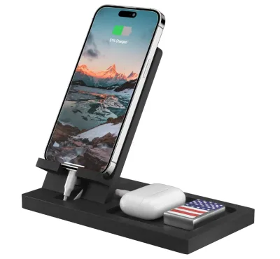 Phone Stand for Desk with Tray High Quality Retro Classical Style Custom Color Displays
