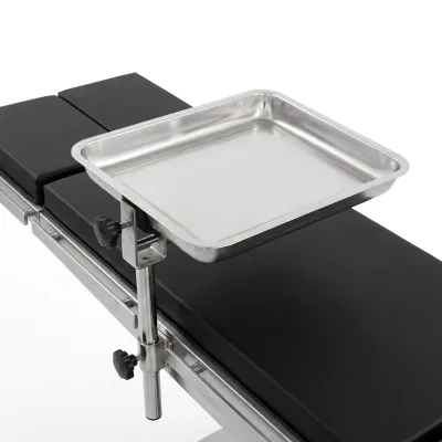 304 Stainless Steel Surgical Instrument Tray CH-8A Operating Table Accessory with 1D Square Slide Block for Hospital or Room