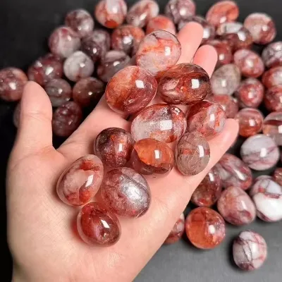 Natural Fire Quartz Agate Tumble Stones