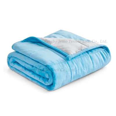 100% Non-Toxic Glass Beads Decompression Sleep Breathable Quilted Weighted Blanket for Anxiety