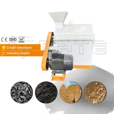 GATE Cow Dung Crusher Fertilizer Horizontal Type Crusher Fertilizer Crushing Impact Crusher
