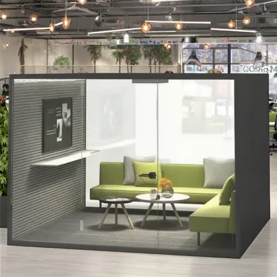 Glass Outdoor and Indoor Portable Soundproof Work Space Office Pod for Private Call and Meeting