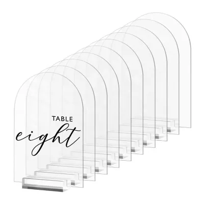 Transparent Acrylic Detachable Simple Table Number Plate Wedding Banquet Guest Table Logo for Party and Wedding Supplies