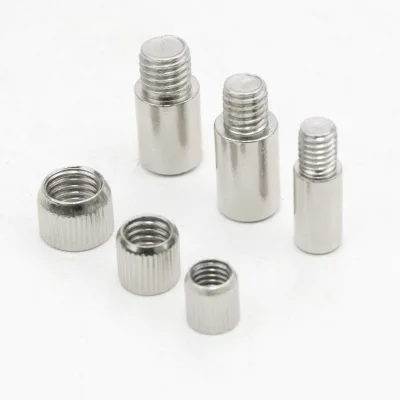 Nickel Plated Threaded Separate Shelf Support Stud 2 Pieces Combined Cabinet Shelf Peg Furniture Hardware for Wood & Glass Shelf