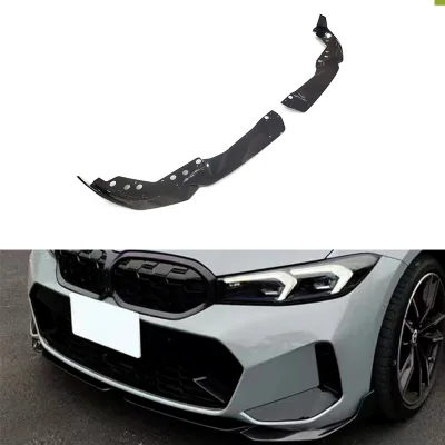 G20 LCI  Glossy Black Front Splitters G20 Exterior Upgrade Front Bumper Lips Black Body Parts Car Accessory