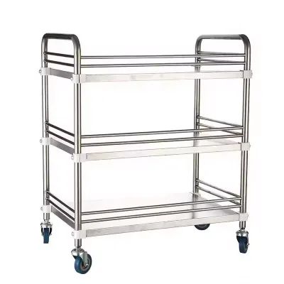 Hospital Service Trolley Stainless Steel Medical Instrument Trolley Manufacturers Hospitality Service