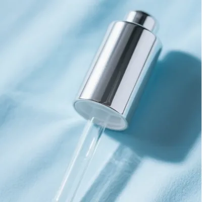 Reusable Glass Dropper with Stainless Steel Press - Type Top, Designed for Easy and Clean Dispensing of Essential Oils
