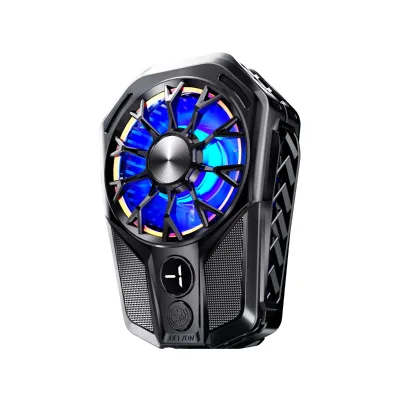 Cheap Digital Display Adjustable RGB Light Mobile Phone Radiator Cooler Cooling Fan Phone Game Cooler