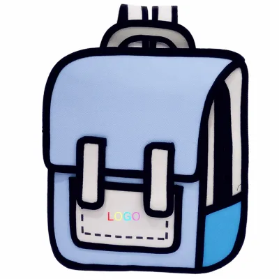 Custom New Arrival Popular Printed Backpack Large-capacity 2d Cartoon Drawing Large Cartoon Bag Comic Backpack School Bags