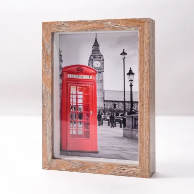 Hot Sale Wall Hanging Tabletop Picture Deep Depth Display Case Memory 5x7 Inch Shadow Box Frame