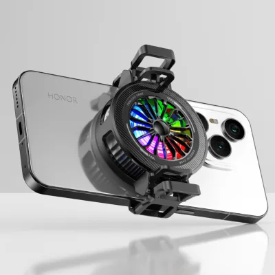 K5 Detachable Back Clip Magnetic Attraction RGB Light AI Control Gaming Mobile Cooling Fan Cooler for Phone