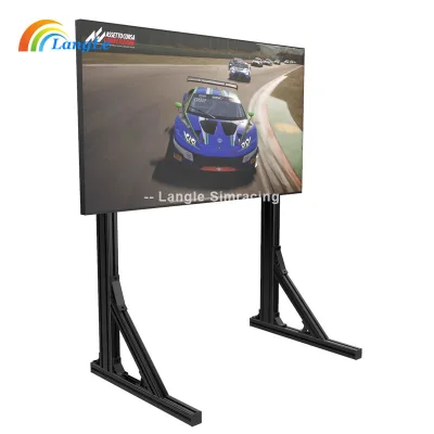 Foldable Aluminum Racing Simulator Cockpit VR/AR Compatible Home Use Gaming PS4 PS5 PC Single Screen Bracket