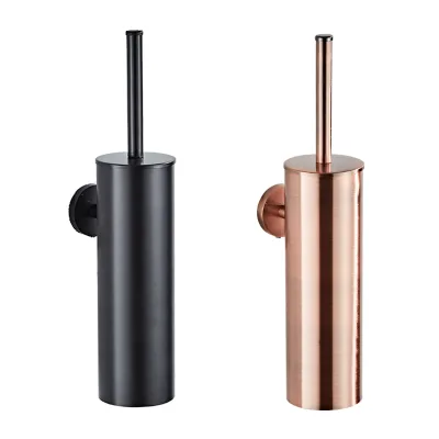 Rust Proof Easy Clean Wall Mount Stainless Steel WC Brush Holder Set for Bathroom Sanitary Ware Accessories