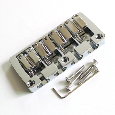 Best Bass Guitar Hardware Bass Bridge Steel Saddle Guitar Bridge for 4 Stings Bass Electric Guitar
