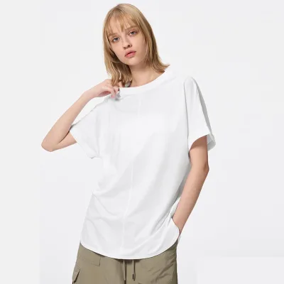Custom Logo Women's 100% Cotton Short Sleeve Oversized T Shirt Summer Casual Crew Neck T Shirt Women