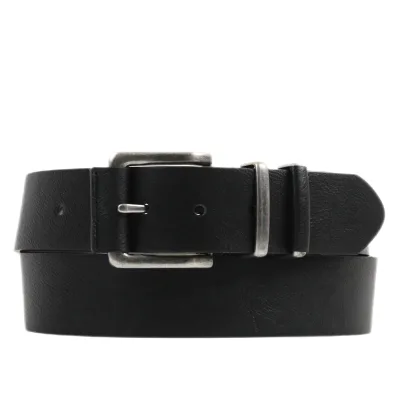 Old Silver Buckle Belt Custom LOGO PU Leather Formal Belt Leather Men Belt Manufacturers Small MOQ