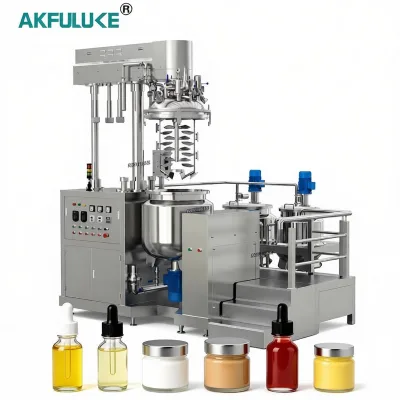 CE Hydraulic Lift 250L Vacuum Homogenizer Mixer Frequency Speed Control for Perfume Essential Oil Liquid Mixing