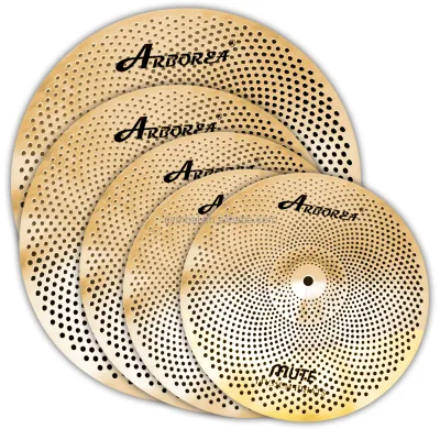 Low Volume Cymbal Set 14''H H+16'' C+18''C +20'' R for Practice