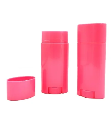 Customized 15g Oval Solid Perfume Stick Packaging Sunscreen Cream Tube Blush Deodorant Bottom Filling Made PP Plastic Cosmetics